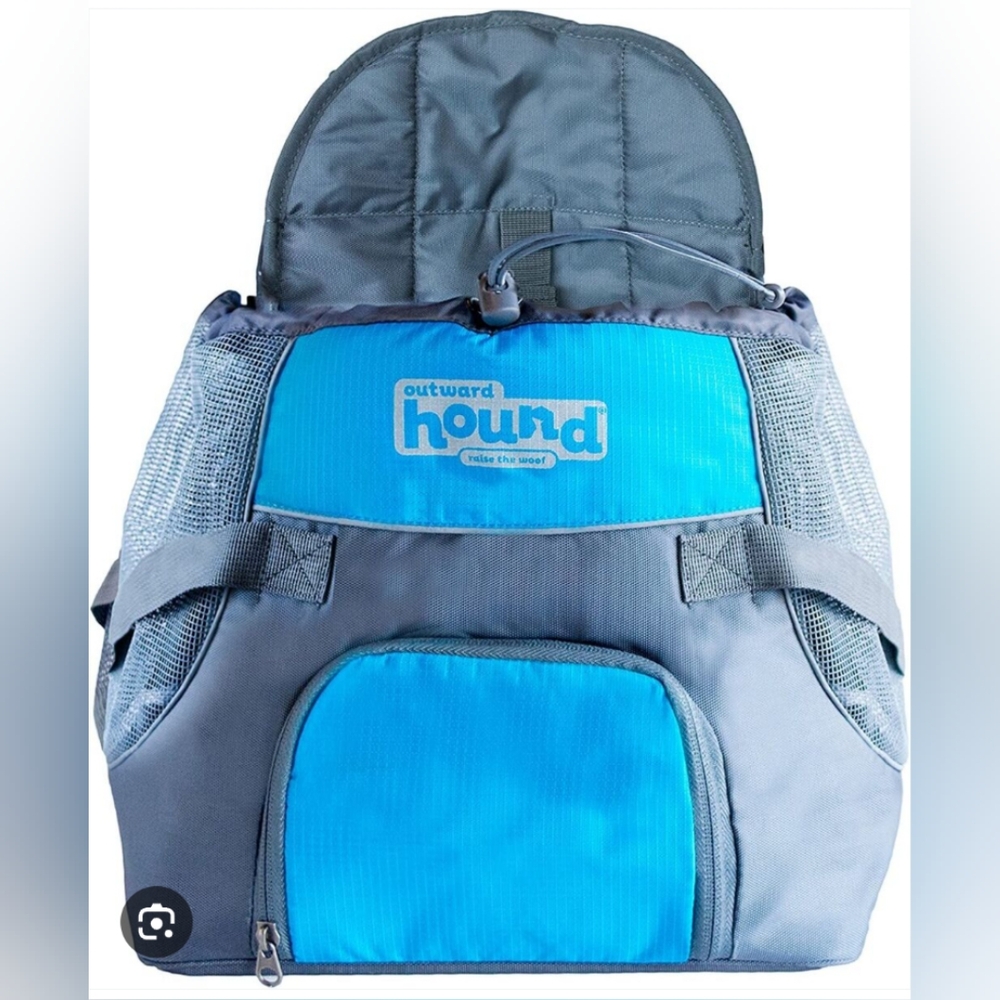 NEW Outward Hound Blue and Gray Dog Backpack